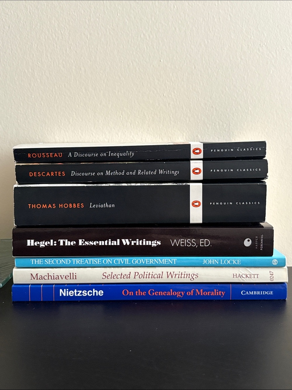 7 Philosophy Books Penguin Classic Collection - Rousseau, Descartes, Machiavelli
